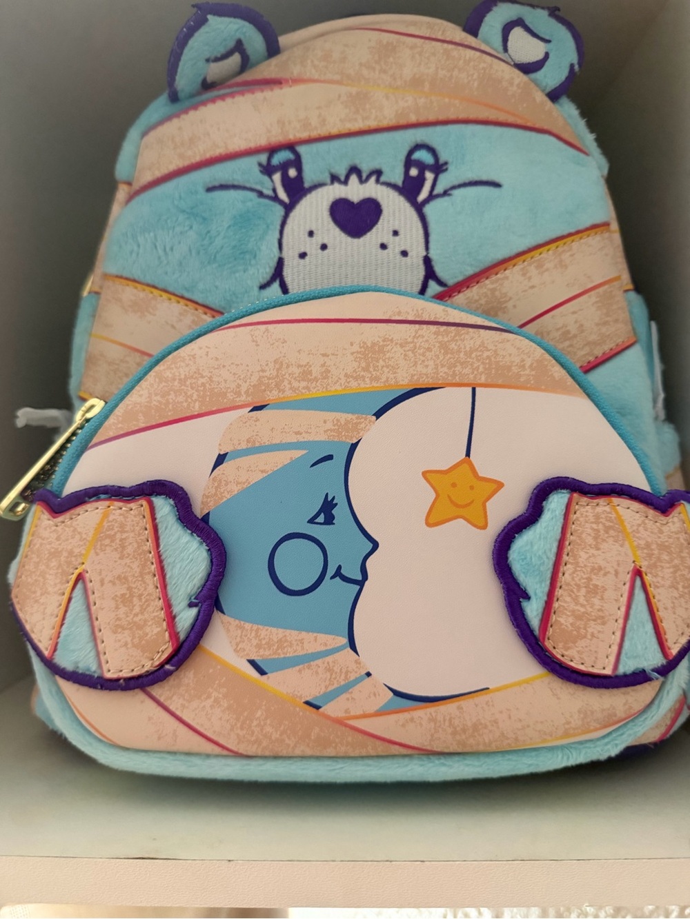 Care bear Mummy Loungefly Blue & Peach Backpack